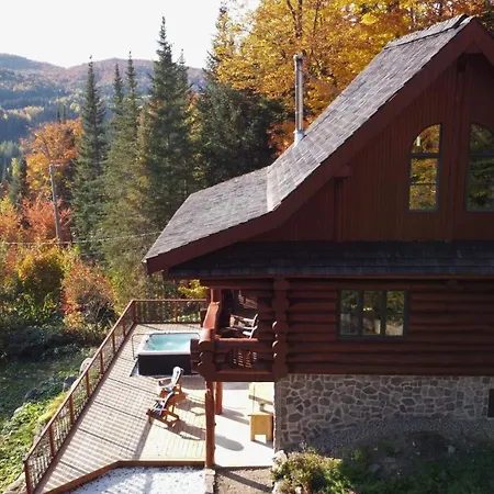 Breathtaking Log House With Hottub - Summer Paradise In Tremblant Saint-Faustin Exterior photo